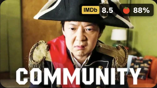 Community: IMDb 8.5, 88% critics