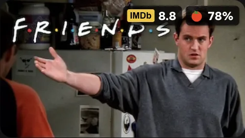 Friends: IMDb 8.8, 78% critics