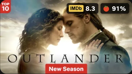 Outlander: IMDb 8.3, 91% critics