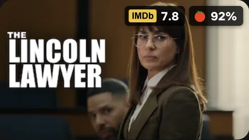 The Lincoln Lawyer: IMDb 7.8, 92% critics